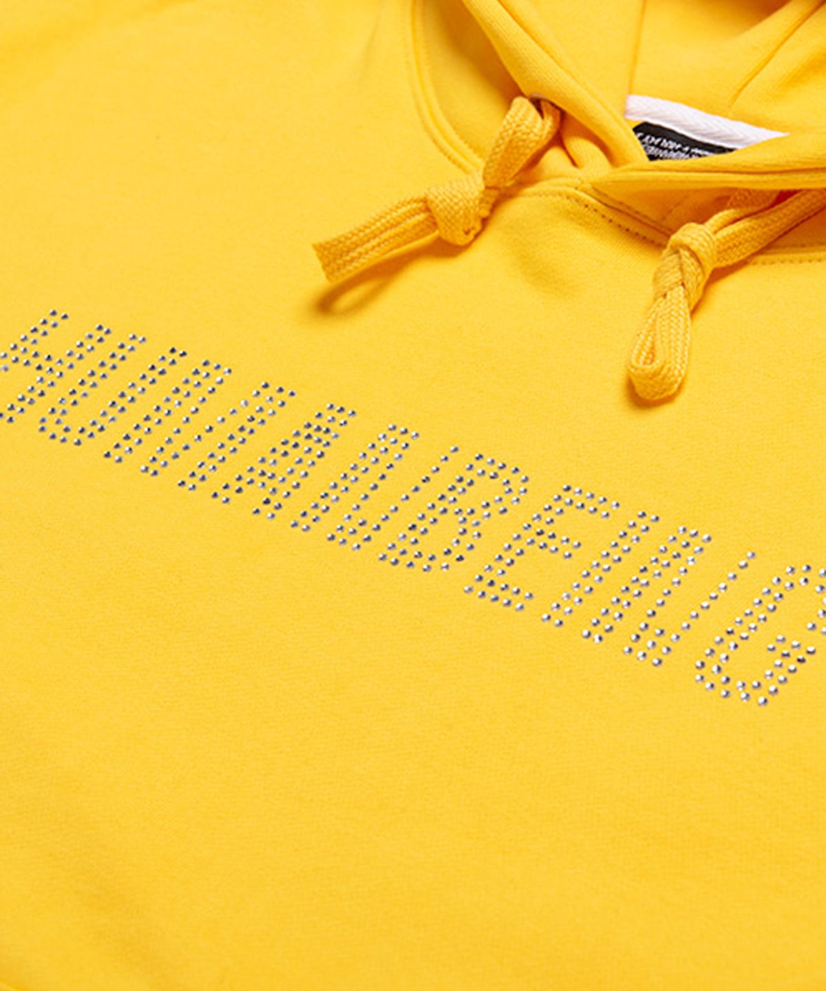 아임낫어휴먼비잉(I AM NOT A HUMAN BEING) HUMANBEING RHINESTONE HOODIE - YELLOW