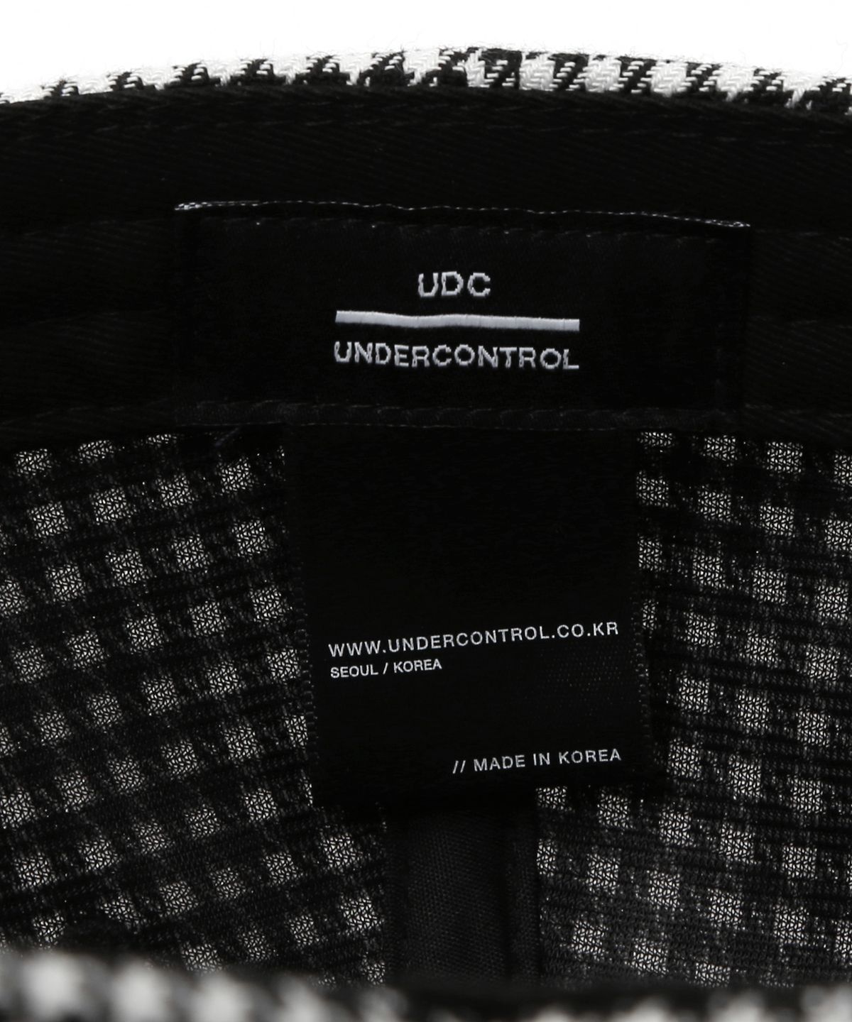 언더컨트롤(UNDERCONTROL) 하운드 체크 로고 볼캡 UNION UDC / AUTHENTIC B B / MONO HOUND