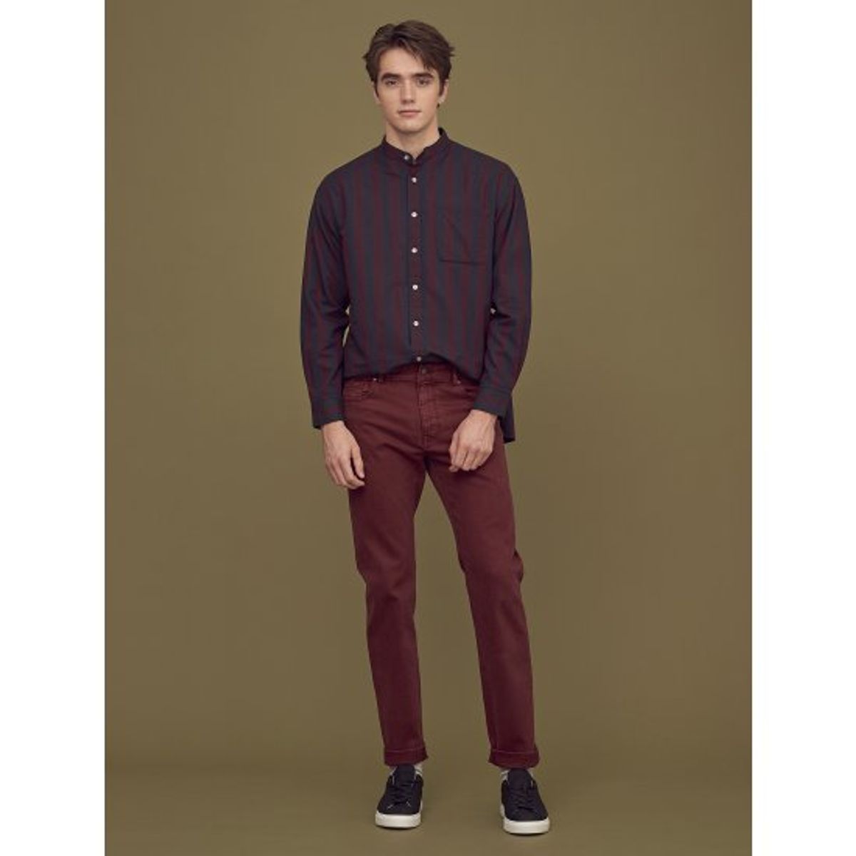 빈폴 멘(BEANPOLE MEN) [SLIM] 브릭 가먼트 다잉 팬츠 (BC8821C25C)