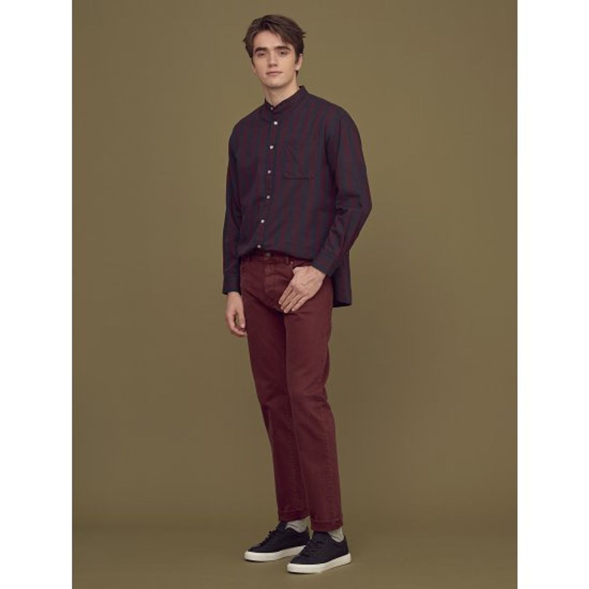 빈폴 멘(BEANPOLE MEN) [SLIM] 브릭 가먼트 다잉 팬츠 (BC8821C25C)