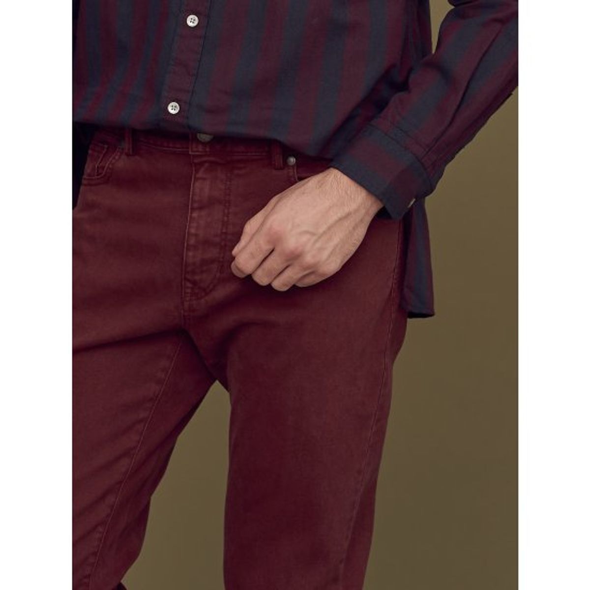 빈폴 멘(BEANPOLE MEN) [SLIM] 브릭 가먼트 다잉 팬츠 (BC8821C25C)