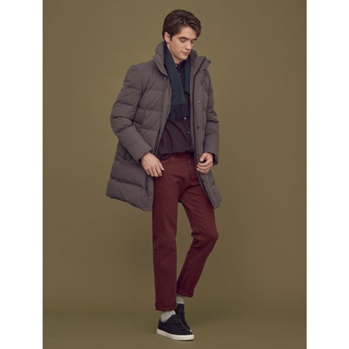 빈폴 멘(BEANPOLE MEN) [SLIM] 브릭 가먼트 다잉 팬츠 (BC8821C25C)