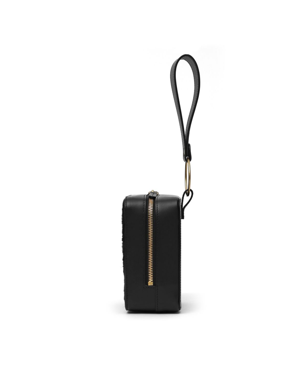 언더컨트롤 스튜디오(UNDERCONTROL STUDIO) BLOCK BAG / RING STRAP / FUR / BLACK