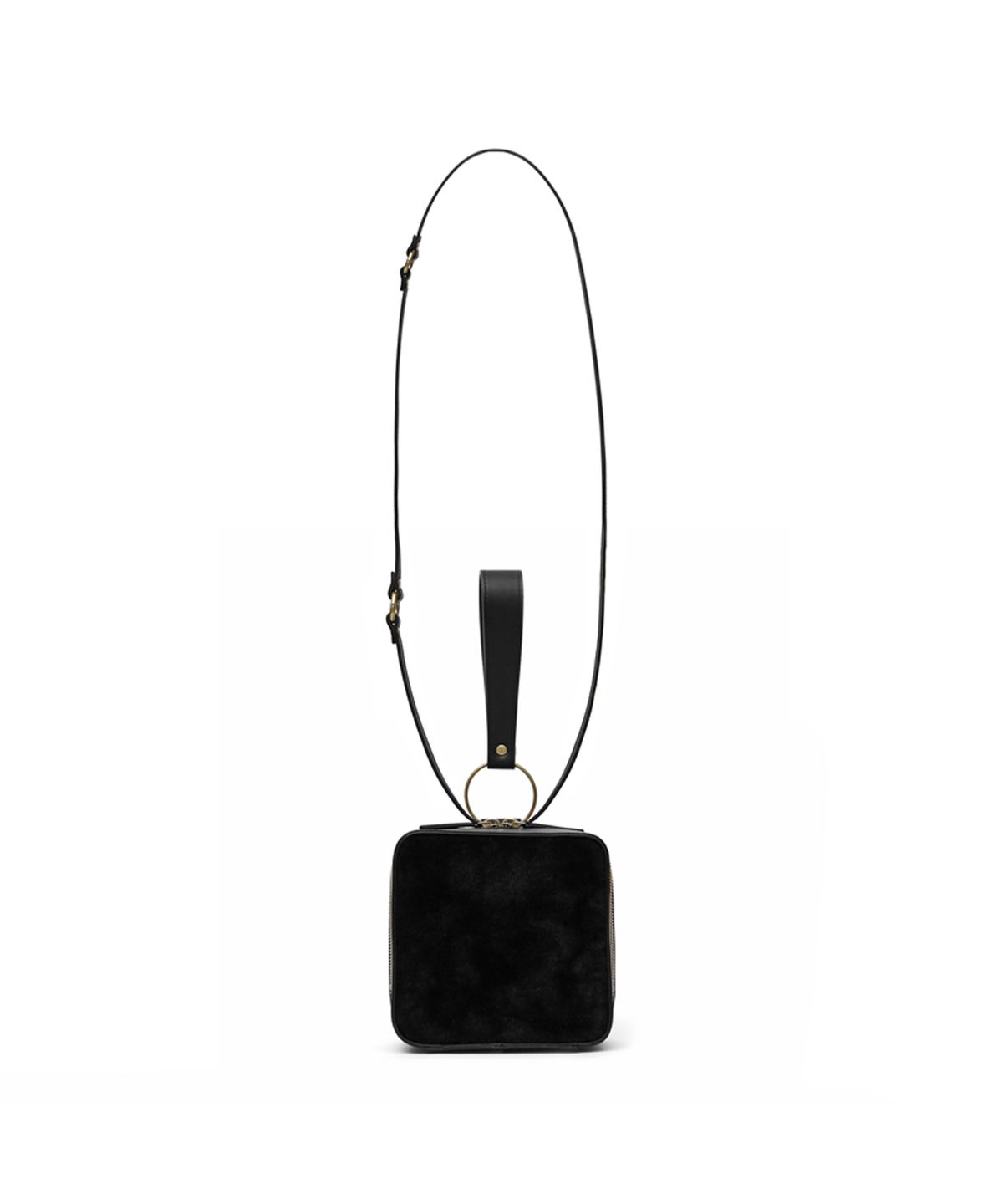 언더컨트롤 스튜디오(UNDERCONTROL STUDIO) BLOCK BAG / RING STRAP / FUR / BLACK