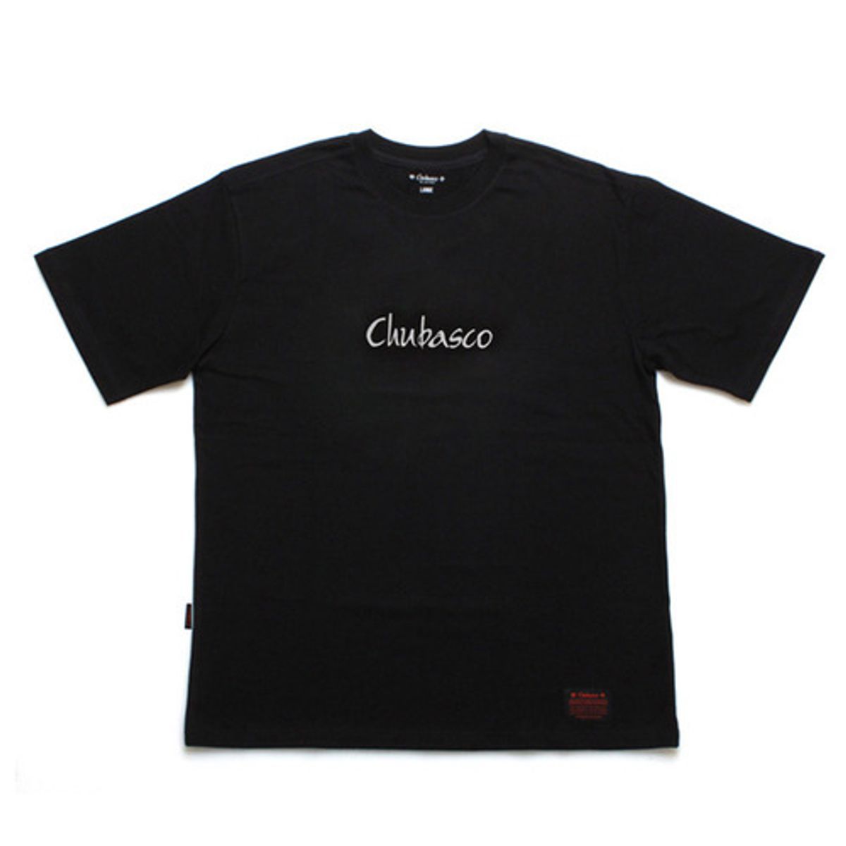 츄바스코(CHUBASCO) CHT16002 레터링 티셔츠 블랙