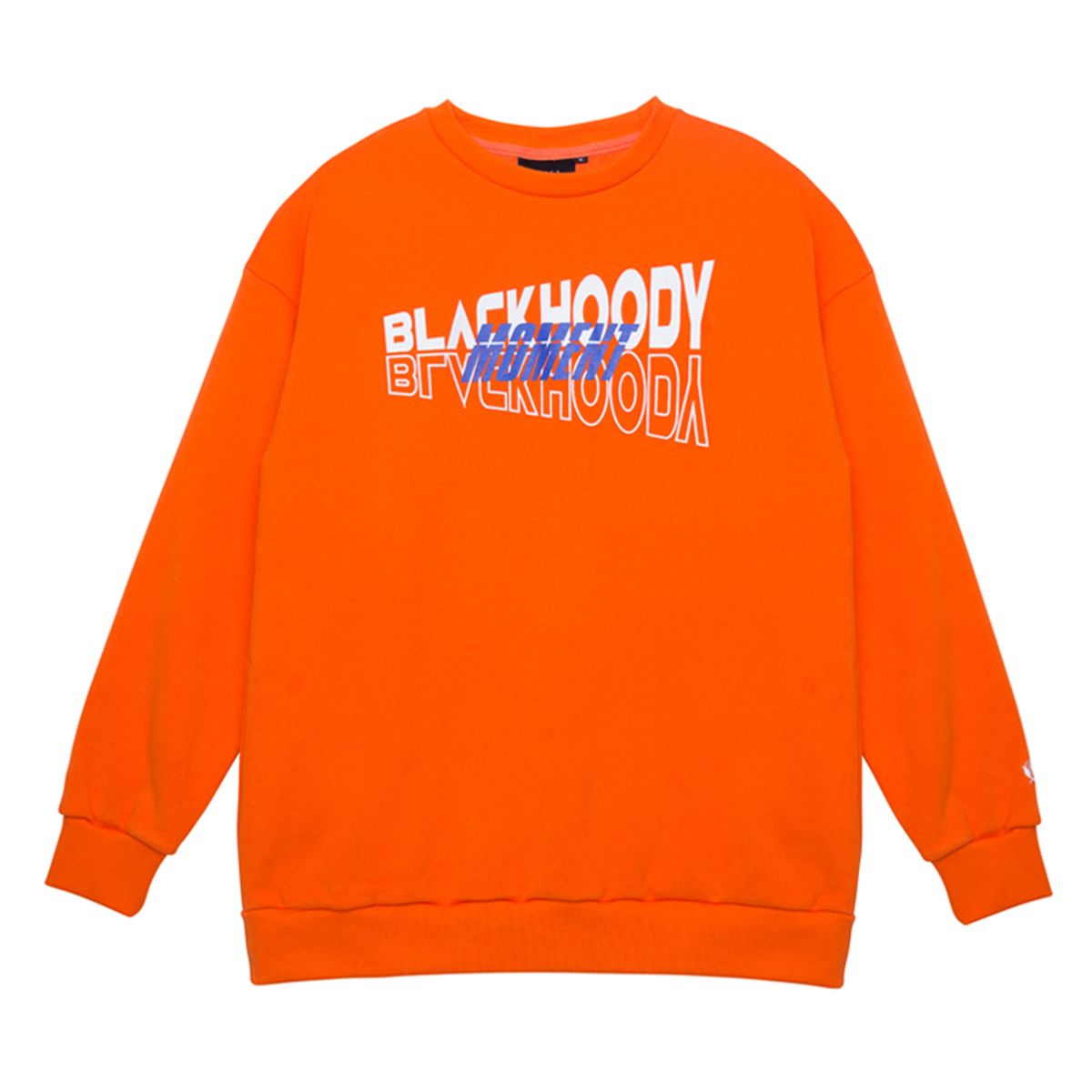 블랙후디(BLACK HOODY) DIAGONAL MOMENT CREWNECK SWEATSHIRT ORANGE