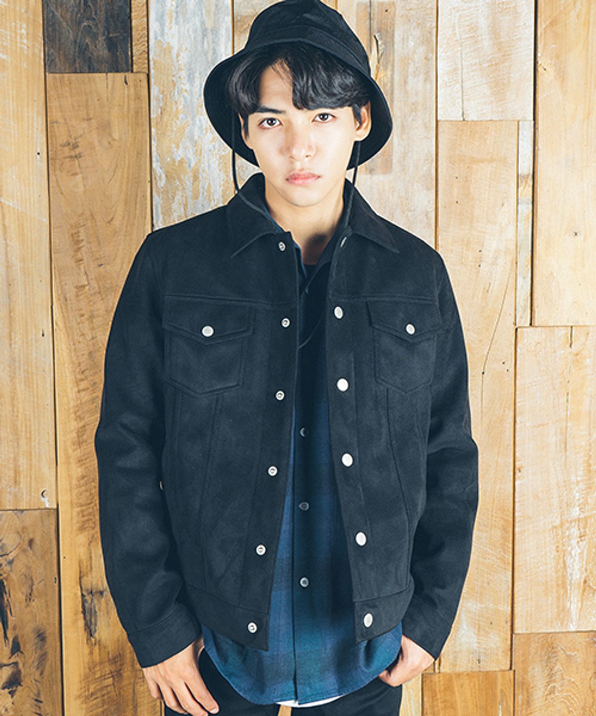 로케이트(LOCATE) SHARRINGTON suede trucker jacket (unisex)