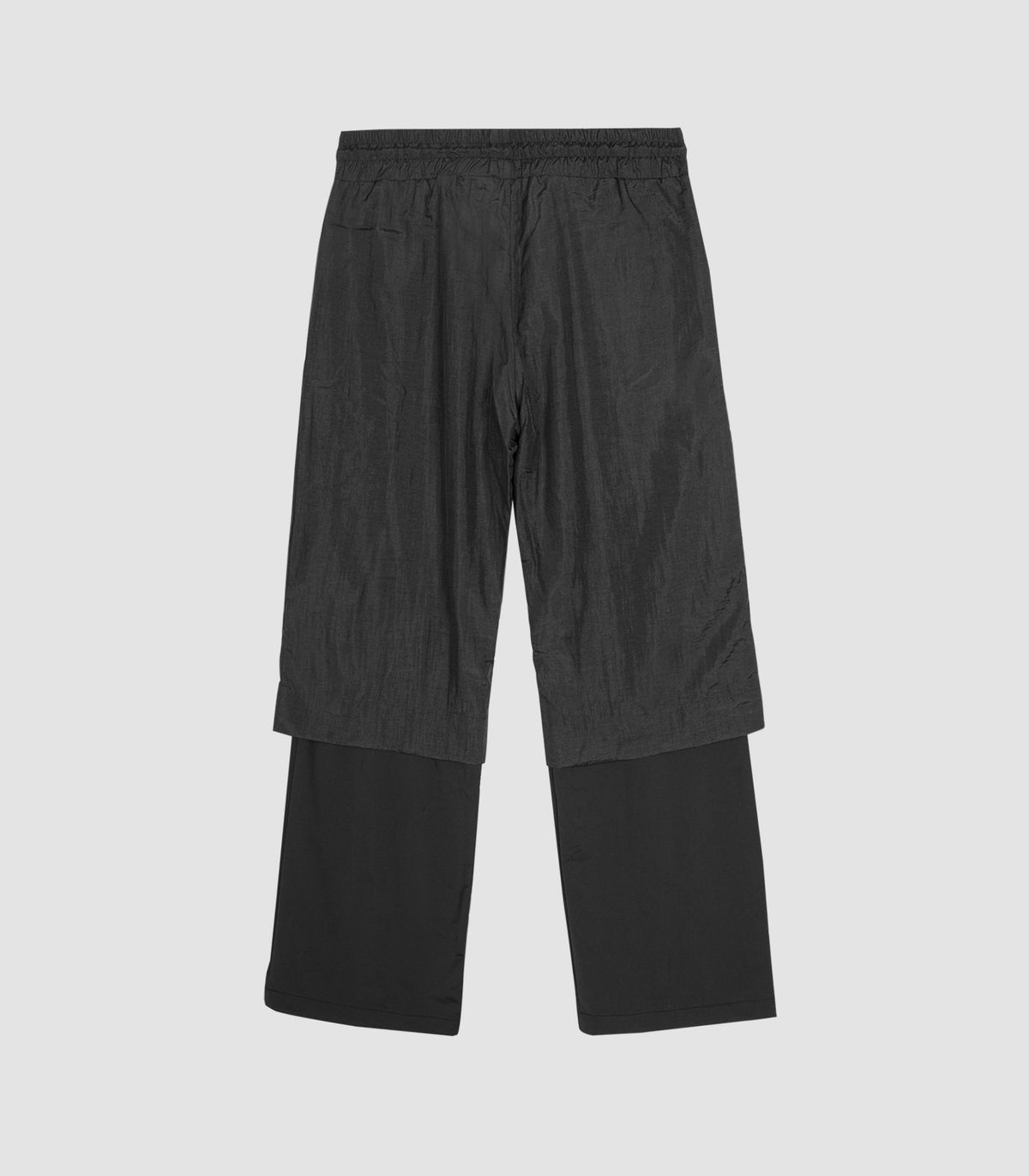 바이브레이트(VIBRATE) VLACK LINE - ZIP POINT WIDE PANTS (BLACK)