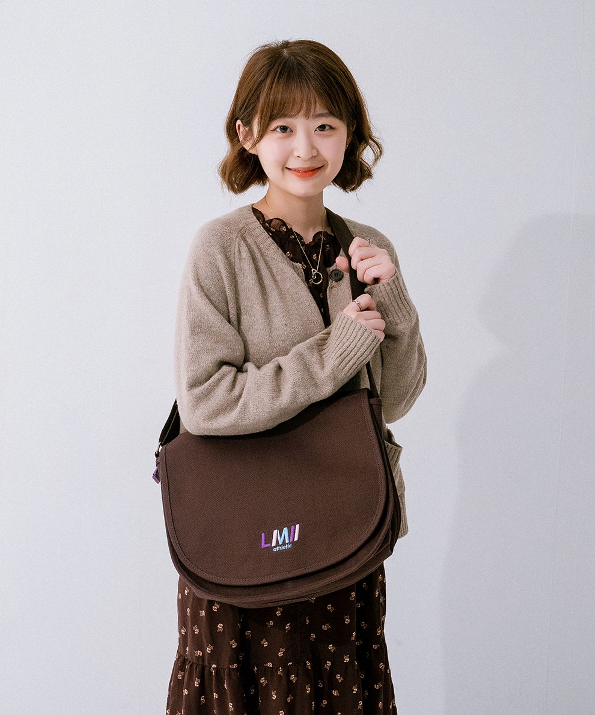 르마인(LEMINE) 레트로스몰로고하프문(브라운)
