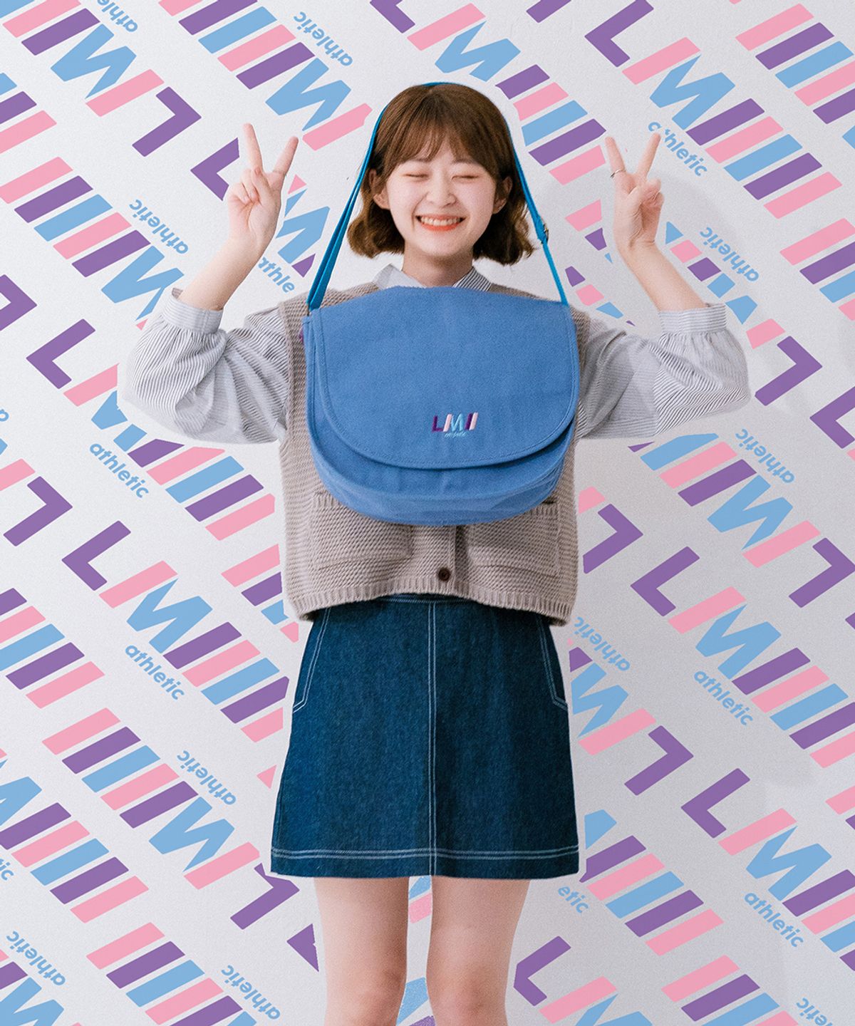 르마인(LEMINE) 레트로스몰로고하프문(스카이블루)
