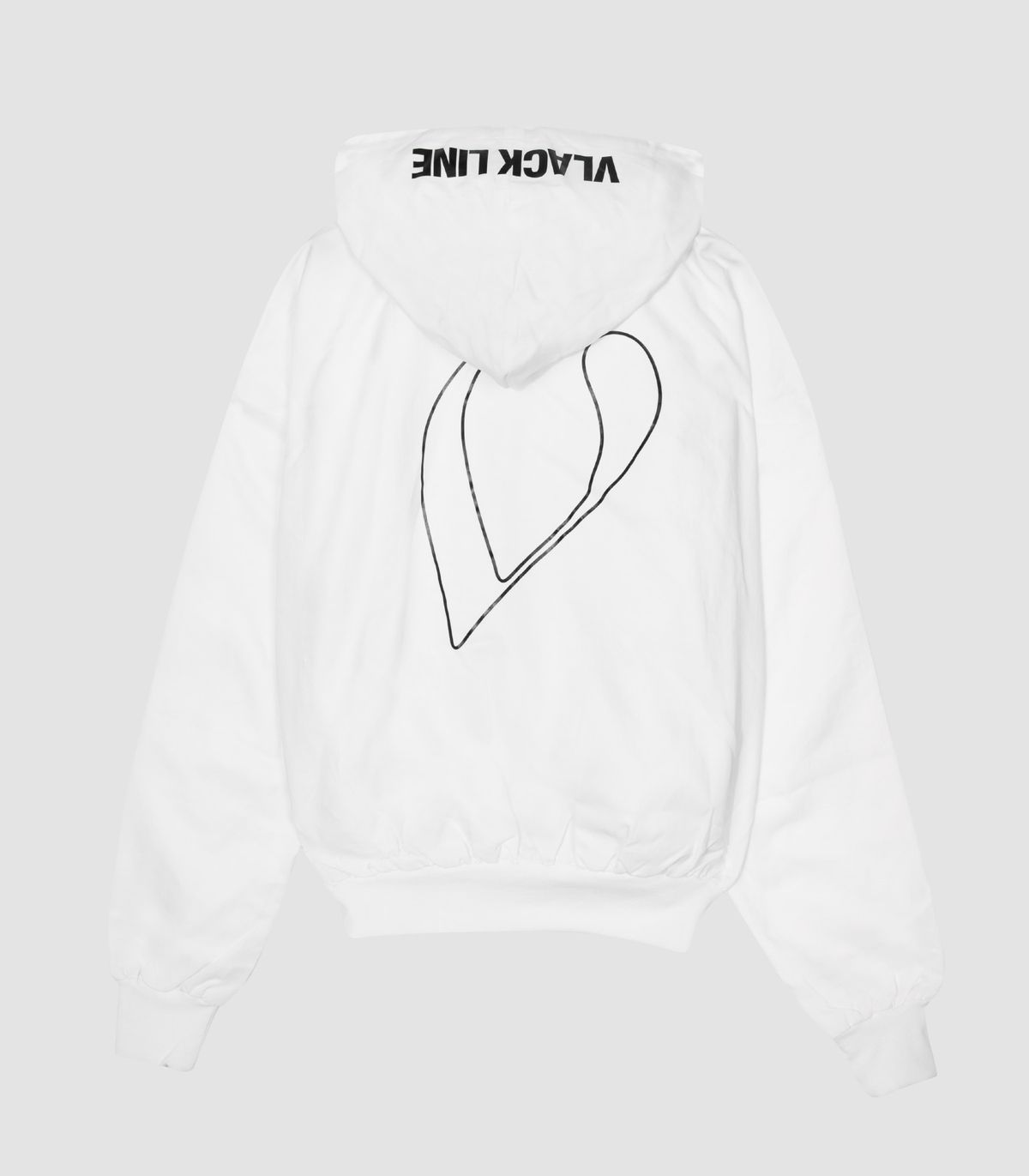 바이브레이트(VIBRATE) VLACK LINE - WEBBING POINT HOODIE ZIPUP (WHITE)