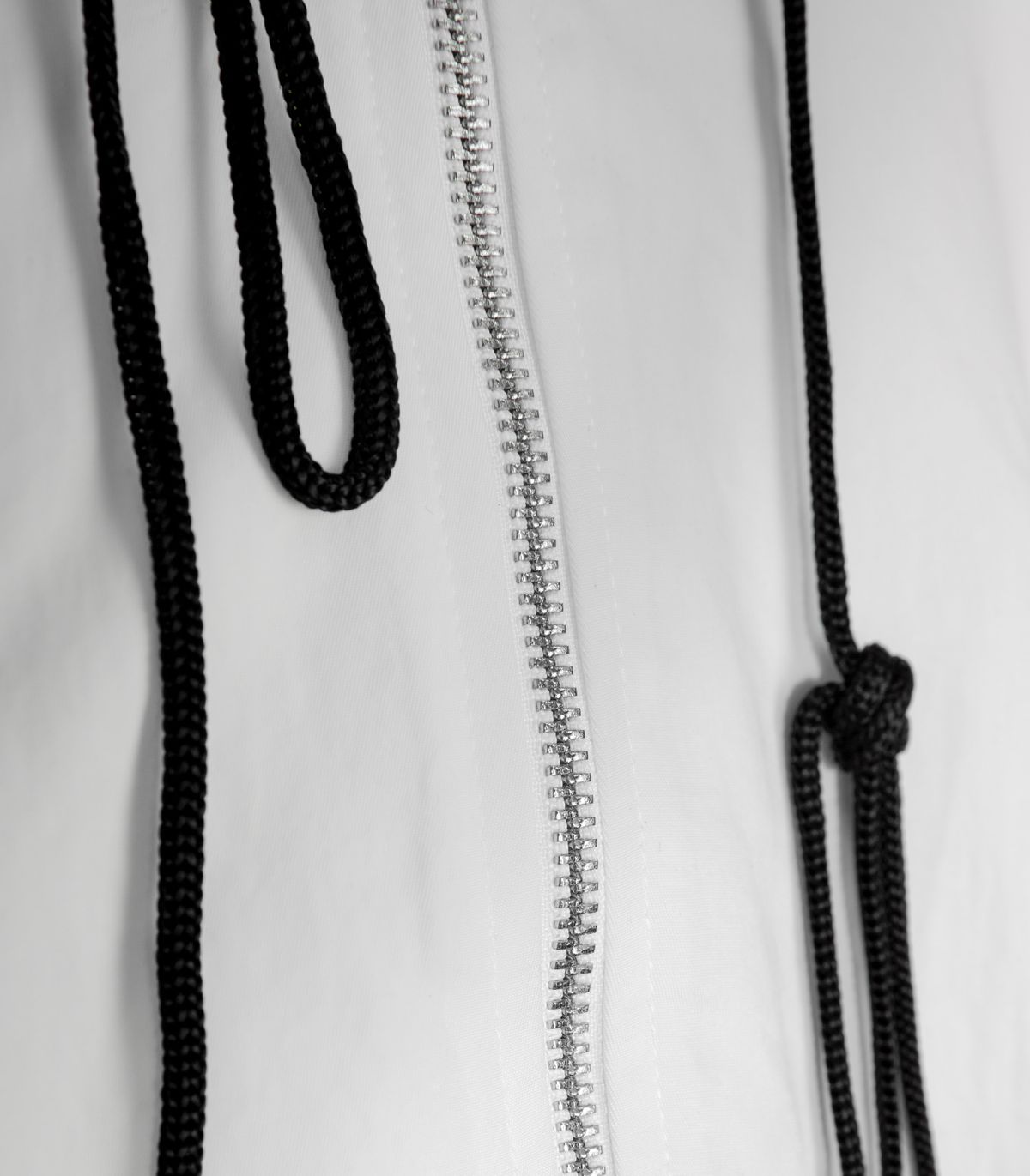 바이브레이트(VIBRATE) VLACK LINE - WEBBING POINT HOODIE ZIPUP (WHITE)