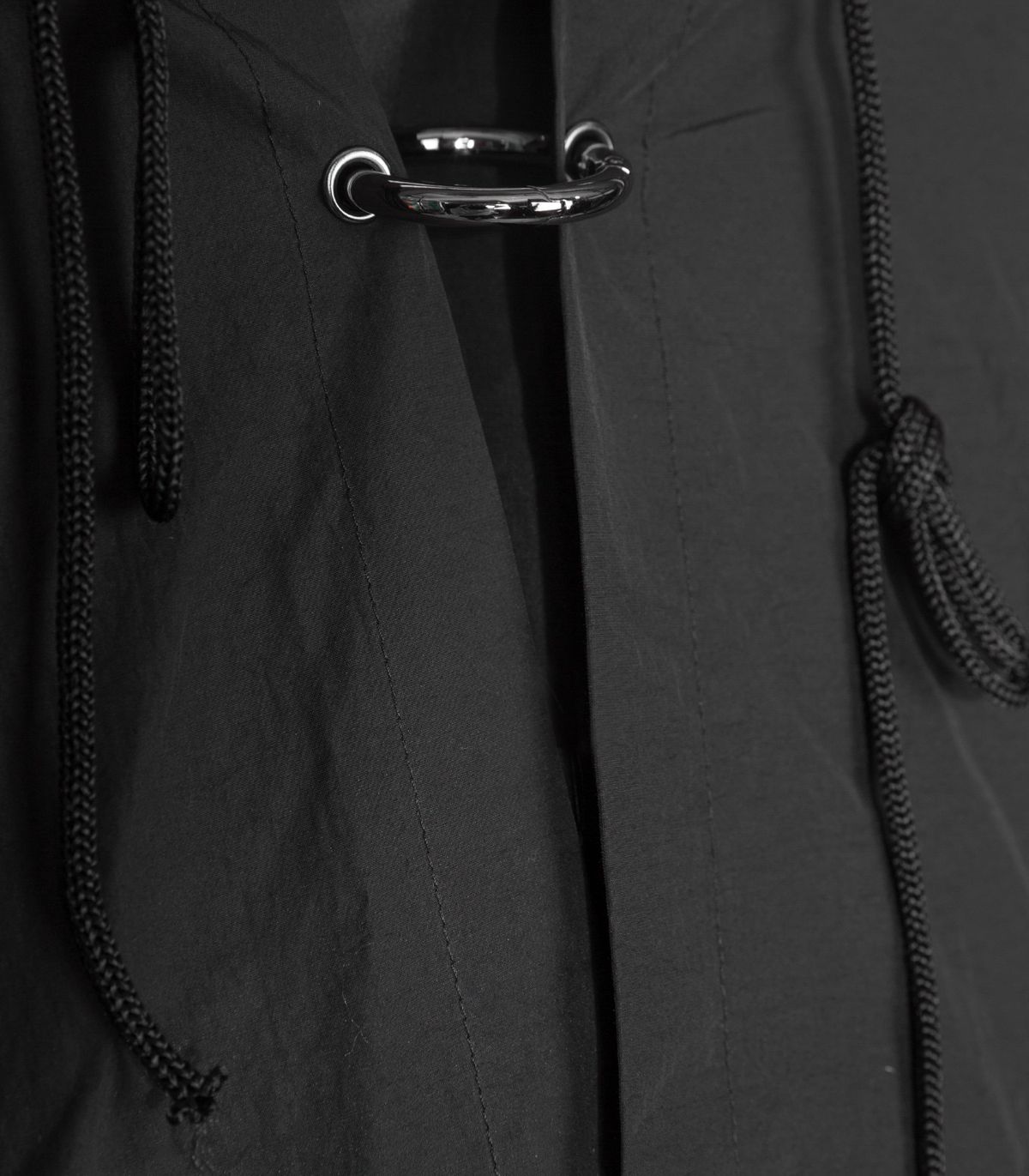 바이브레이트(VIBRATE) VLACK LINE - SIDE SLIT HOODIE JACKET (BLACK)
