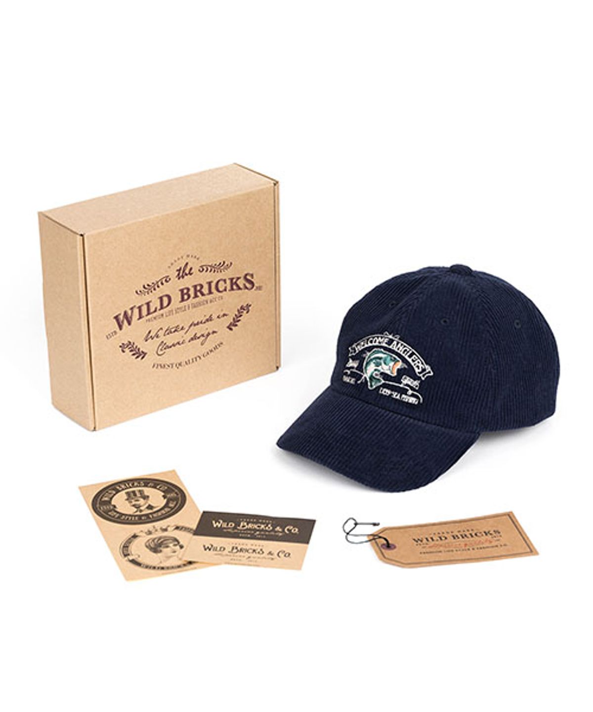 와일드 브릭스(WILD BRICKS) CORDUROY ANGLER CAP  (navy)