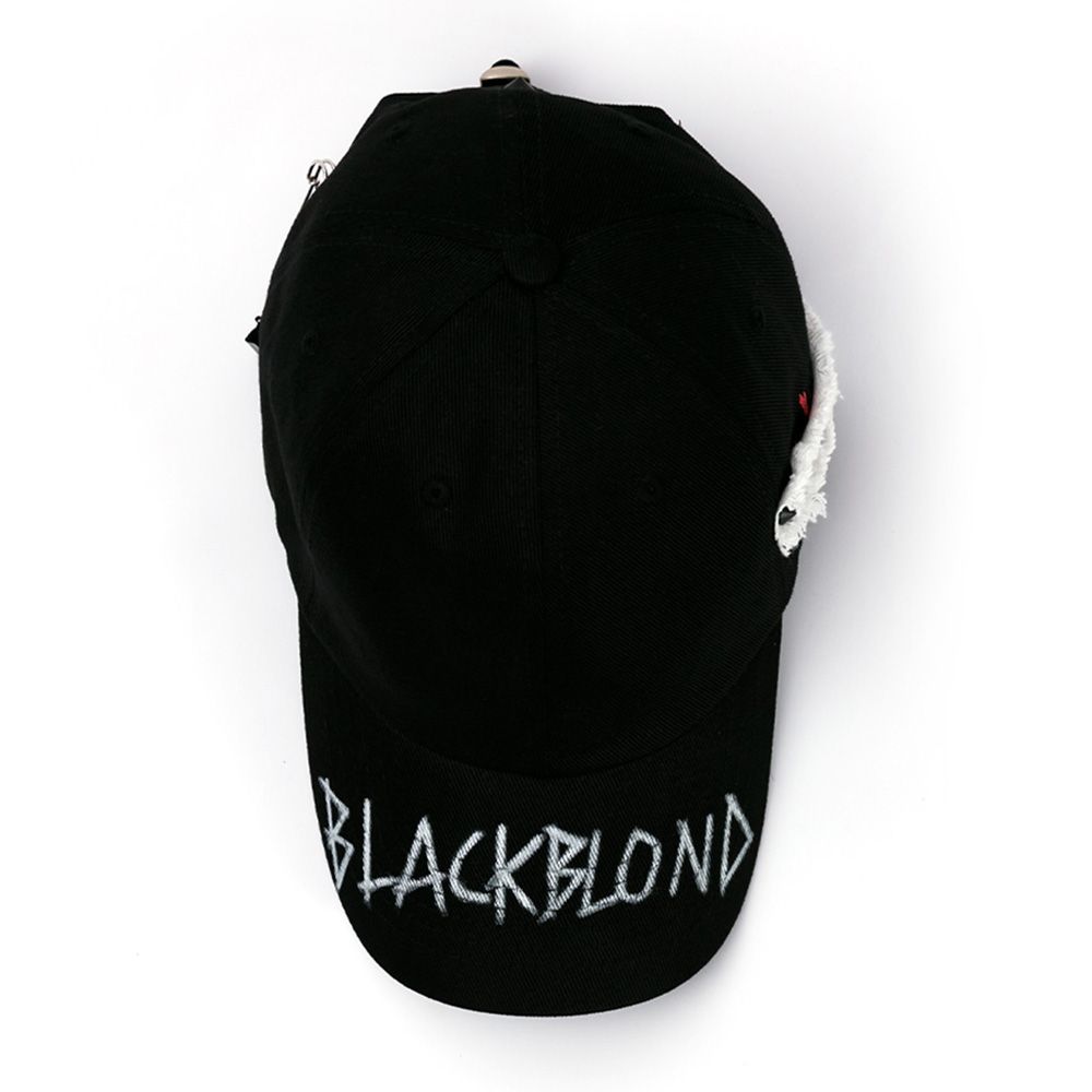 ◆BLACKBLOND◆ Vivid Side Patch Shadow Graffiti Logo Cap Bla MUSINSA | BLACKBLOND Vivid Side Patch Graffiti Logo Cap (Black)