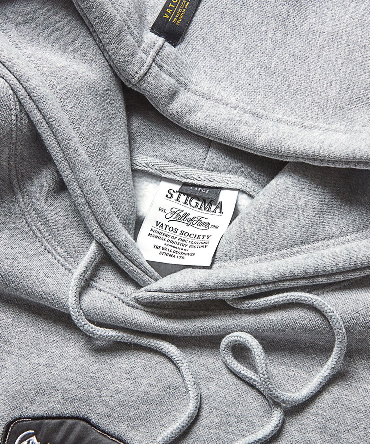 스티그마(STIGMA) EMB COMPTON BEAR OVERSIZED HEAVY SWEAT HOODIE GREY