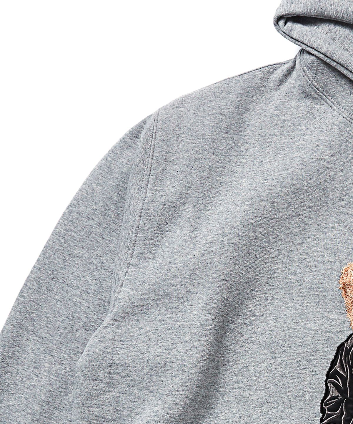 스티그마(STIGMA) EMB COMPTON BEAR OVERSIZED HEAVY SWEAT HOODIE GREY