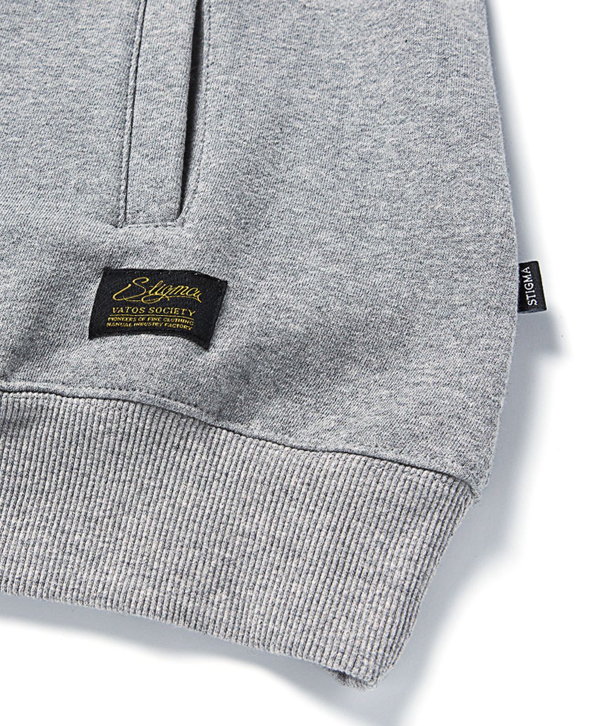 스티그마(STIGMA) EMB COMPTON BEAR OVERSIZED HEAVY SWEAT HOODIE GREY
