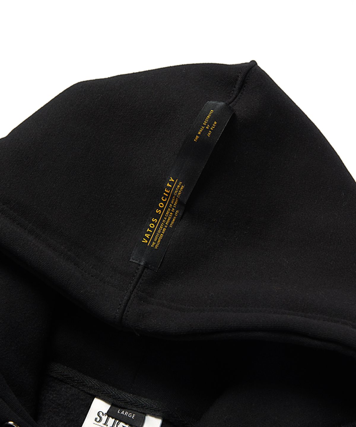 스티그마(STIGMA) EMB COMPTON BEAR OVERSIZED HEAVY SWEAT HOODIE BLACK