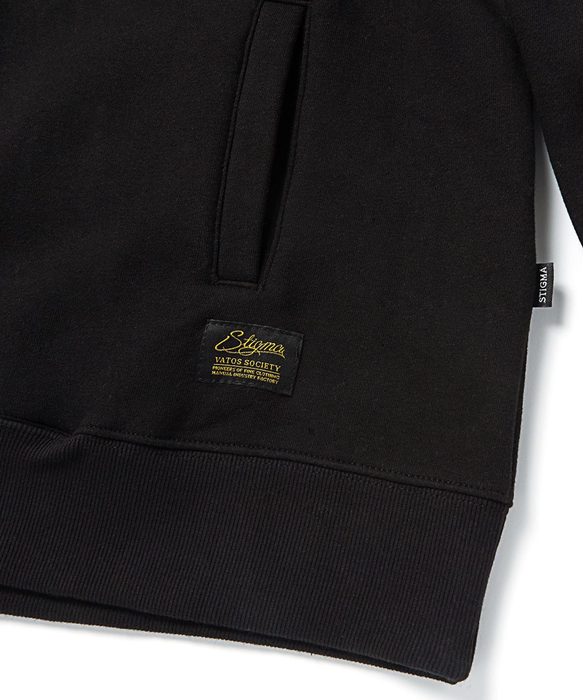 스티그마(STIGMA) EMB COMPTON BEAR OVERSIZED HEAVY SWEAT HOODIE BLACK