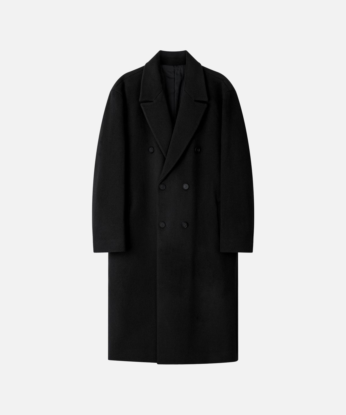 드로우핏(DRAW FIT) 프리미어 퓨어 캐시미어 로브 더블 코트 [BLACK]