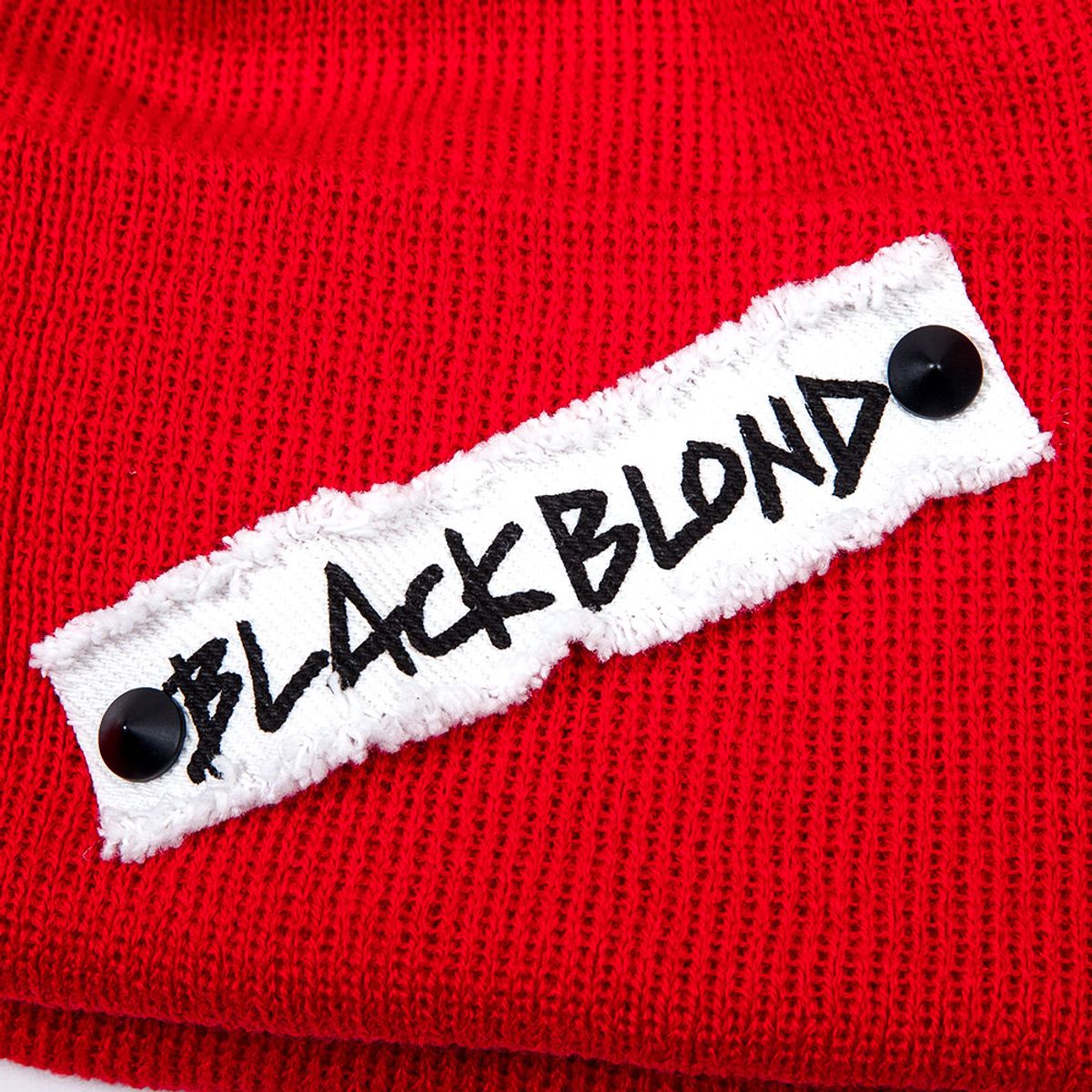 블랙블론드(BLACKBLOND) 비비디 사이드 팻치 롱 비니 (레드)