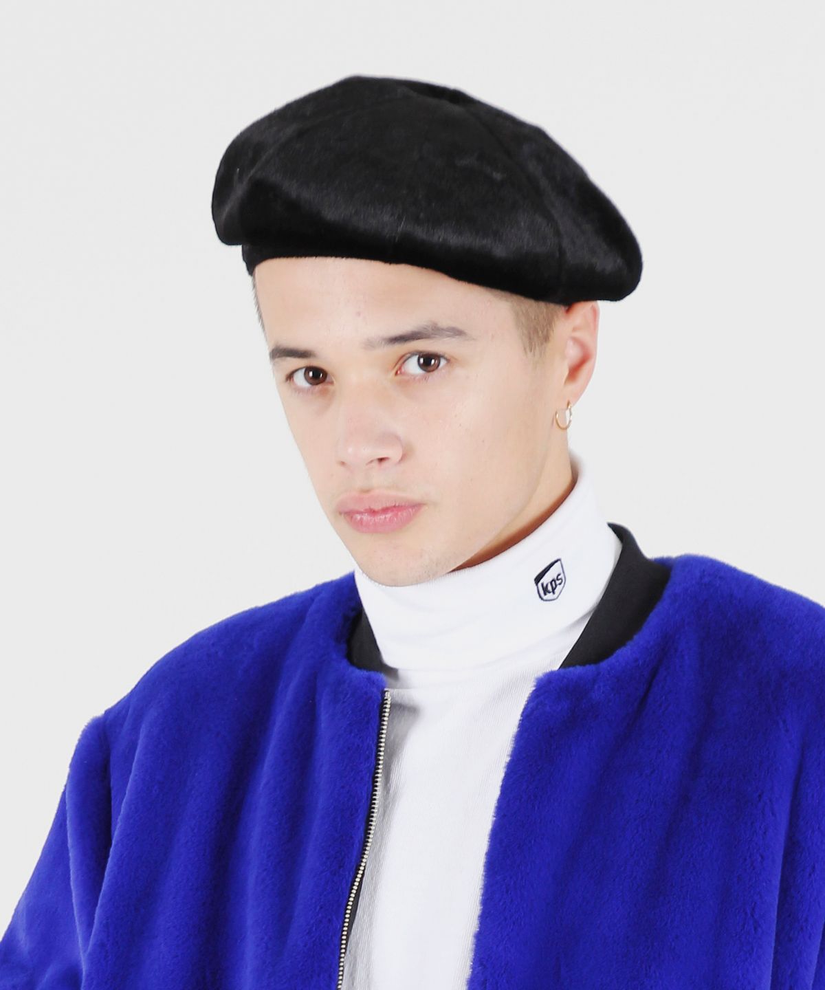 피스메이커(PIECE MAKER) CALF SKIN BERET (BLACK)