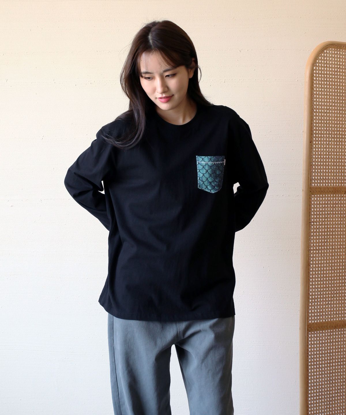벨레파(BELLEFFA) squama (비늘) 디자이너 티셔츠 긴팔티