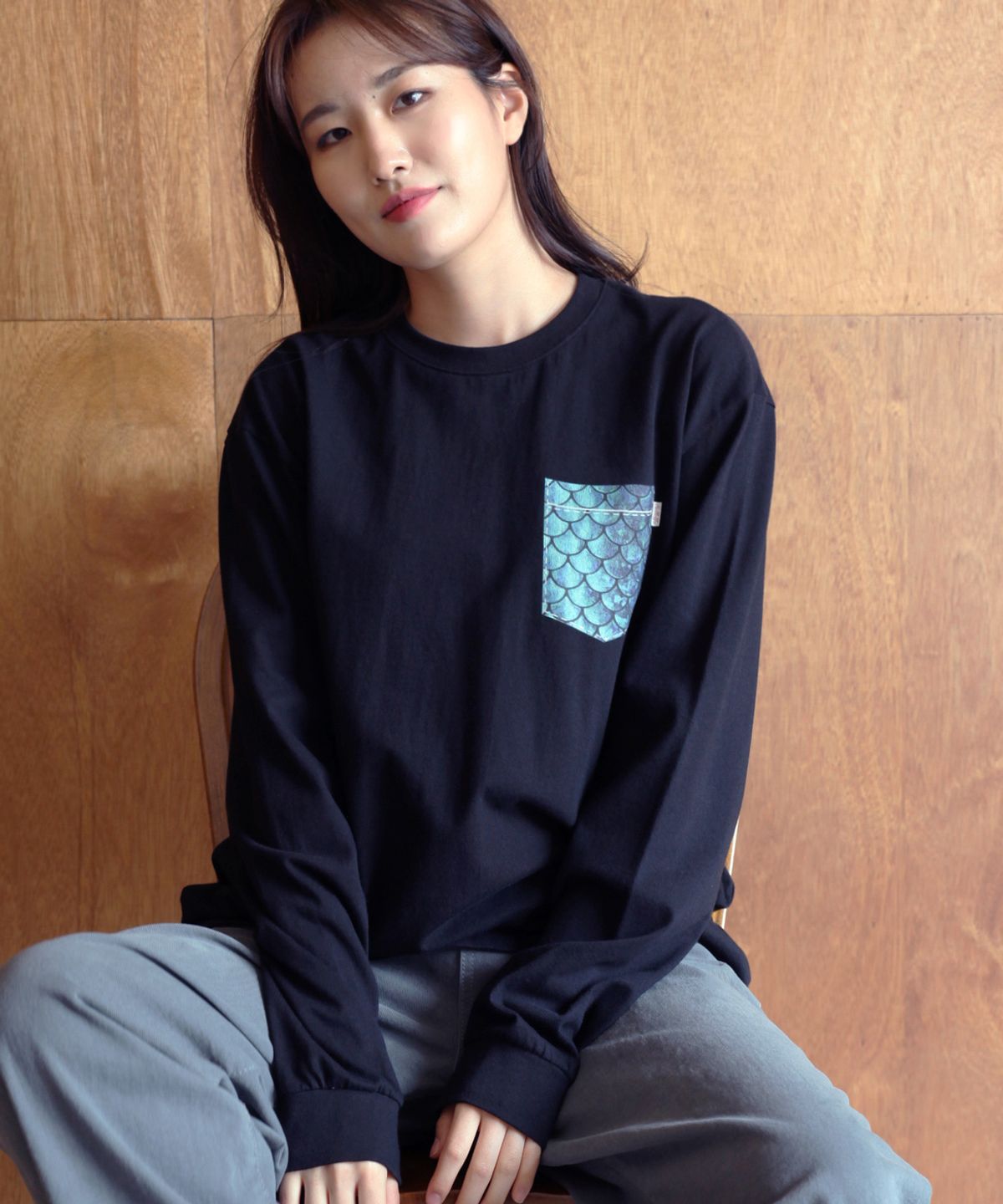 벨레파(BELLEFFA) squama (비늘) 디자이너 티셔츠 긴팔티