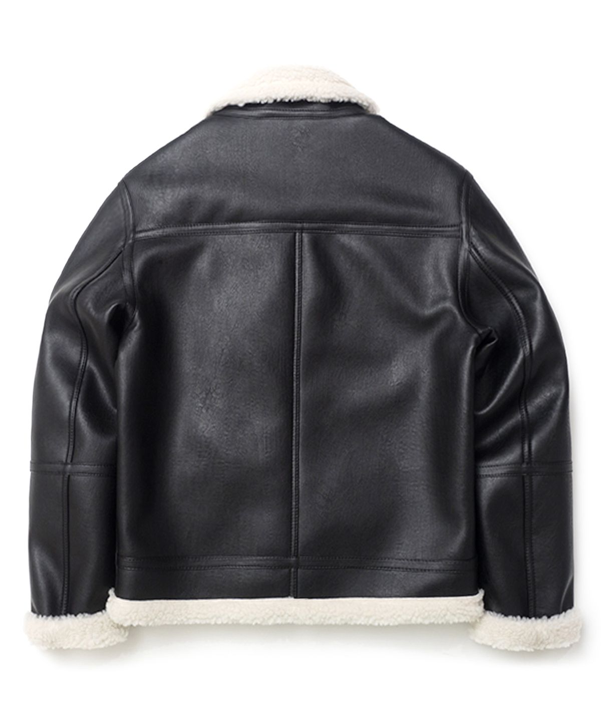 큐티에잇 가먼츠(QT8 GARMENTS) RG B-3 Mouton Jacket (Black/Beige)