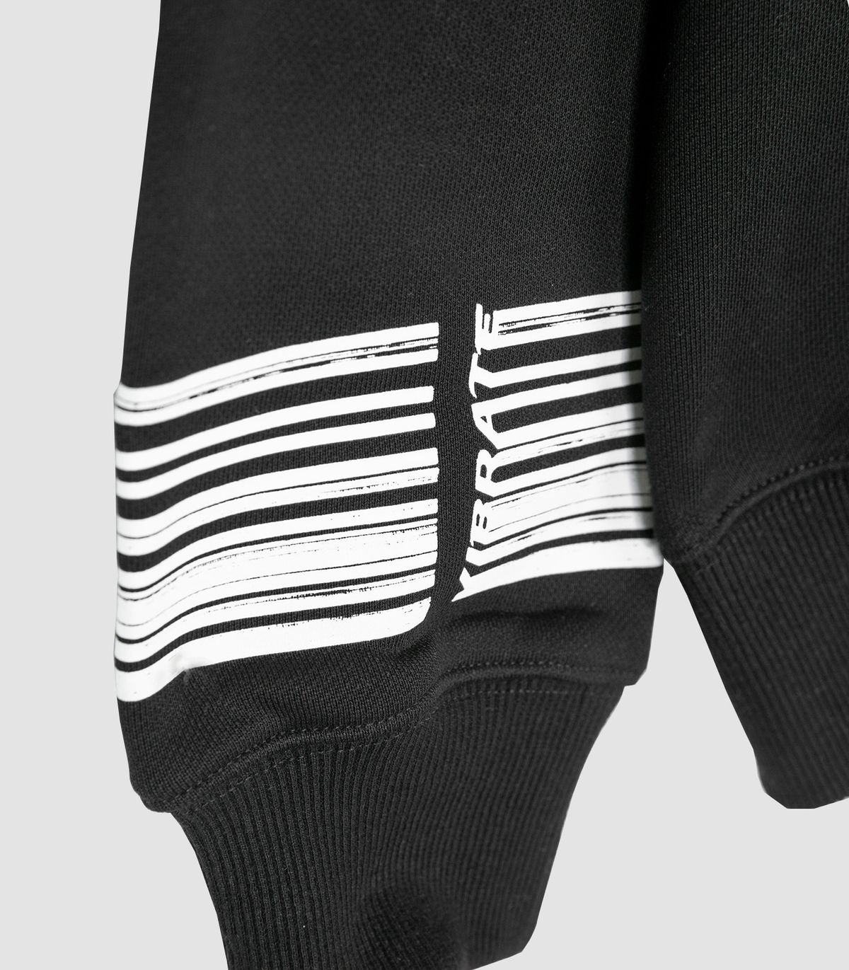바이브레이트(VIBRATE) AROUND SLEEVE SWEAT SHIRT (BLACK)