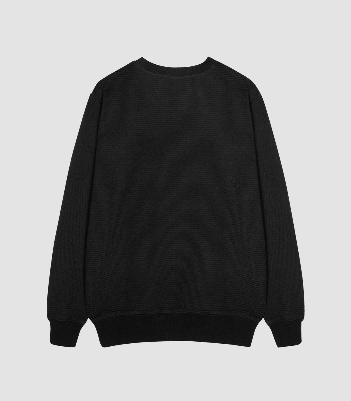 바이브레이트(VIBRATE) BASIC LOGO NUBIM SWEAT SHIRT (BLACK)