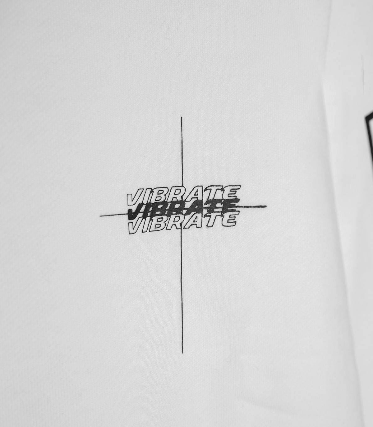 바이브레이트(VIBRATE) CLASSIC MINI LOGO SWEAT SHIRT (WHITE)