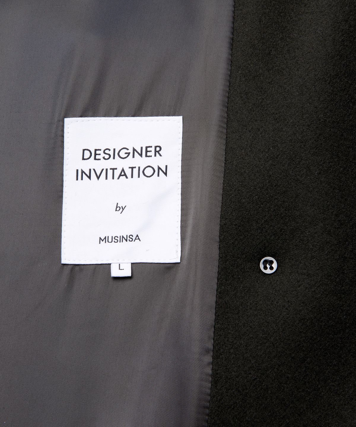 디자이너 인비테이션(DESIGNER INVITATION) 러플 트리밍 더블 코트 [블랙]