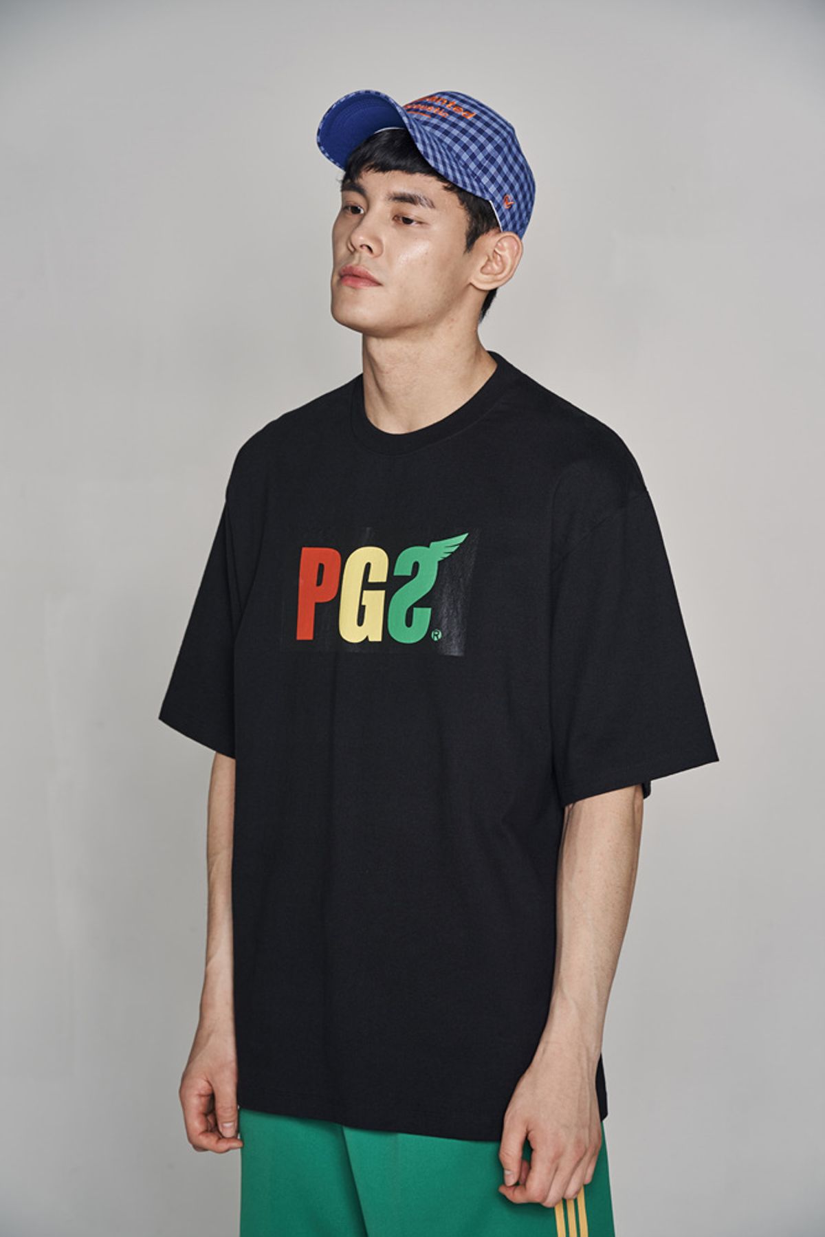 피글스(PIGLES) 베이직 박스로고 티셔츠(블랙)