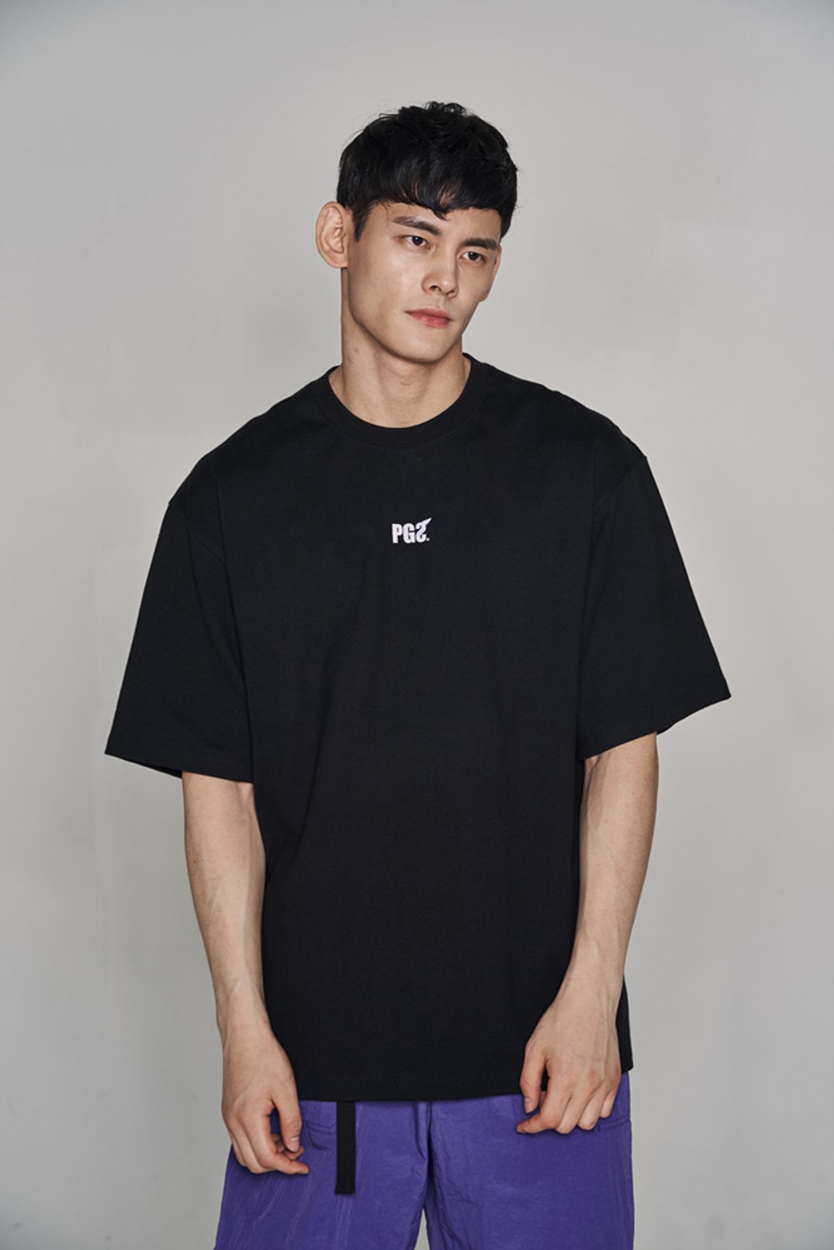 피글스(PIGLES) 무빙로고 티셔츠(블랙)