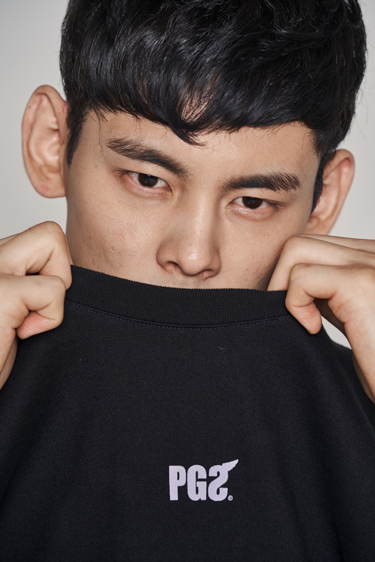 피글스(PIGLES) 무빙로고 티셔츠(블랙)