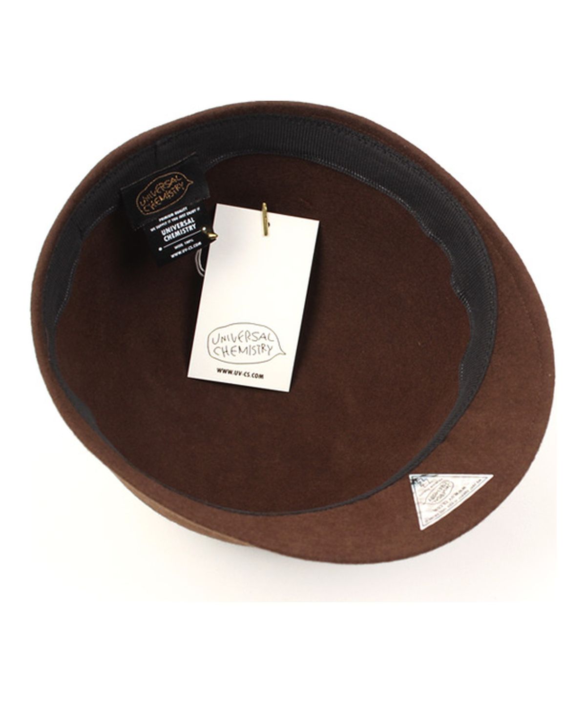 유니버셜 케미스트리(UNIVERSAL CHEMISTRY) Wool Brown Round Riding Cap 승마모자