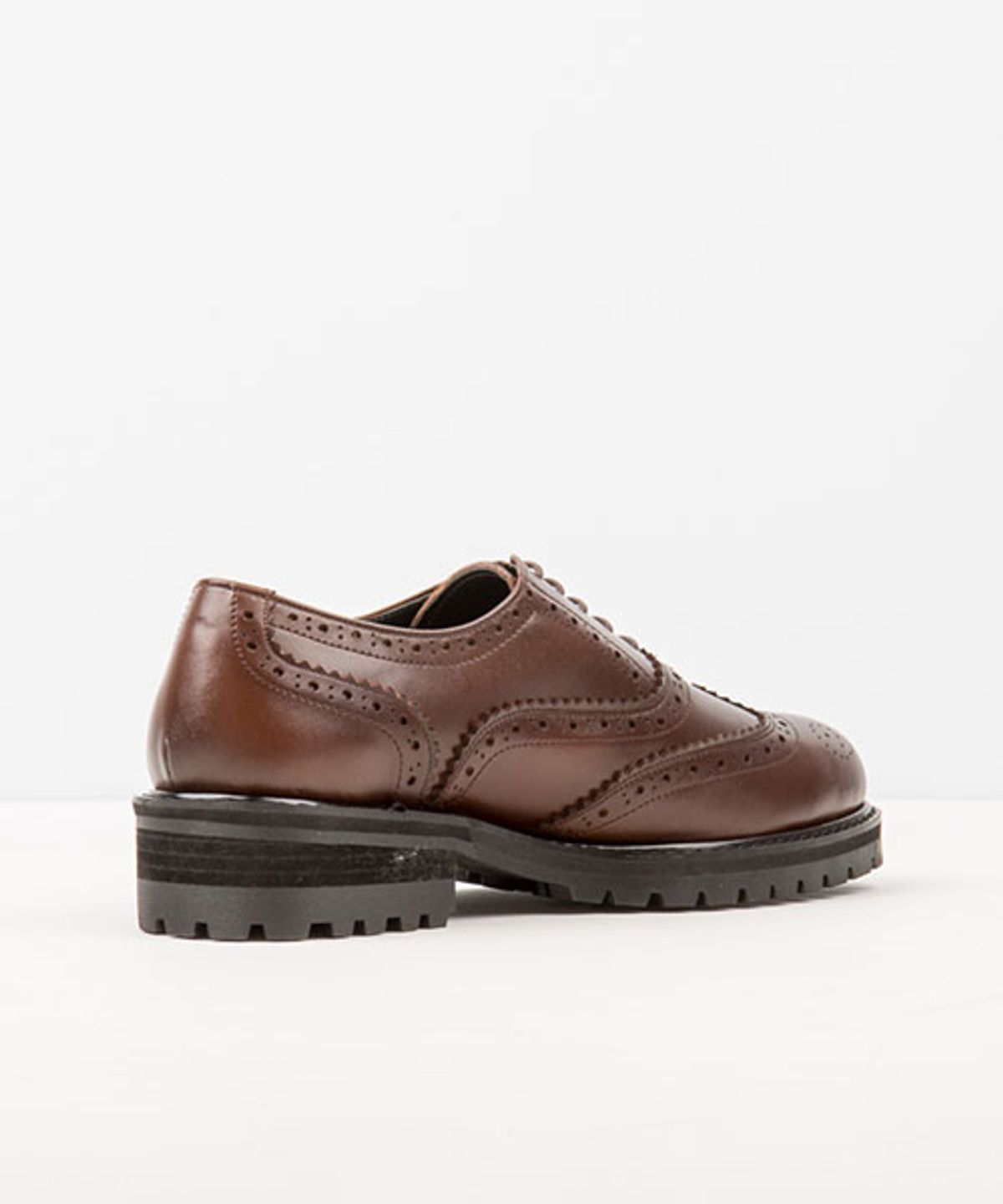 레더리스(LEATHERLESS) #515 / 워커솔 윙팁 워커 /브라운 / for men