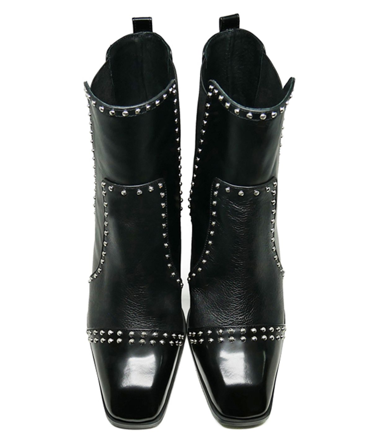 쥬드코넨(JEDE KONNEN) JDB17014 _ METAL SILVER POINT ANKLE BOOTS _ BLACK