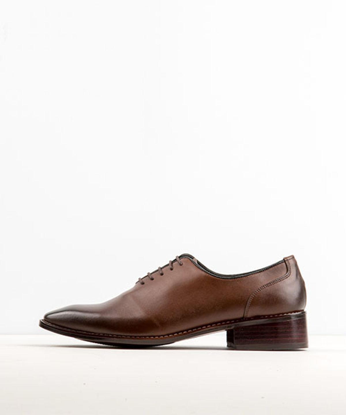 레더리스(LEATHERLESS) #5095 / 플레인 토우 홀컷 옥스포드 / 브라운 / for men