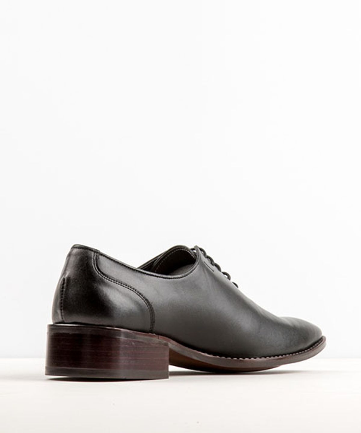 레더리스(LEATHERLESS) #5095 / 플레인 토우 홀컷 옥스포드 / 블랙 / for men