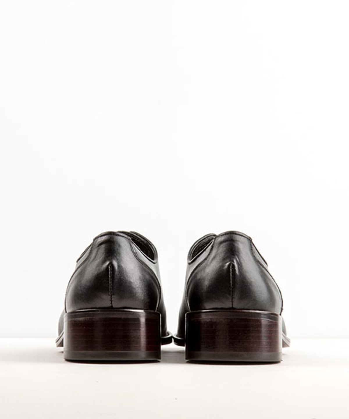 레더리스(LEATHERLESS) #5095 / 플레인 토우 홀컷 옥스포드 / 블랙 / for men
