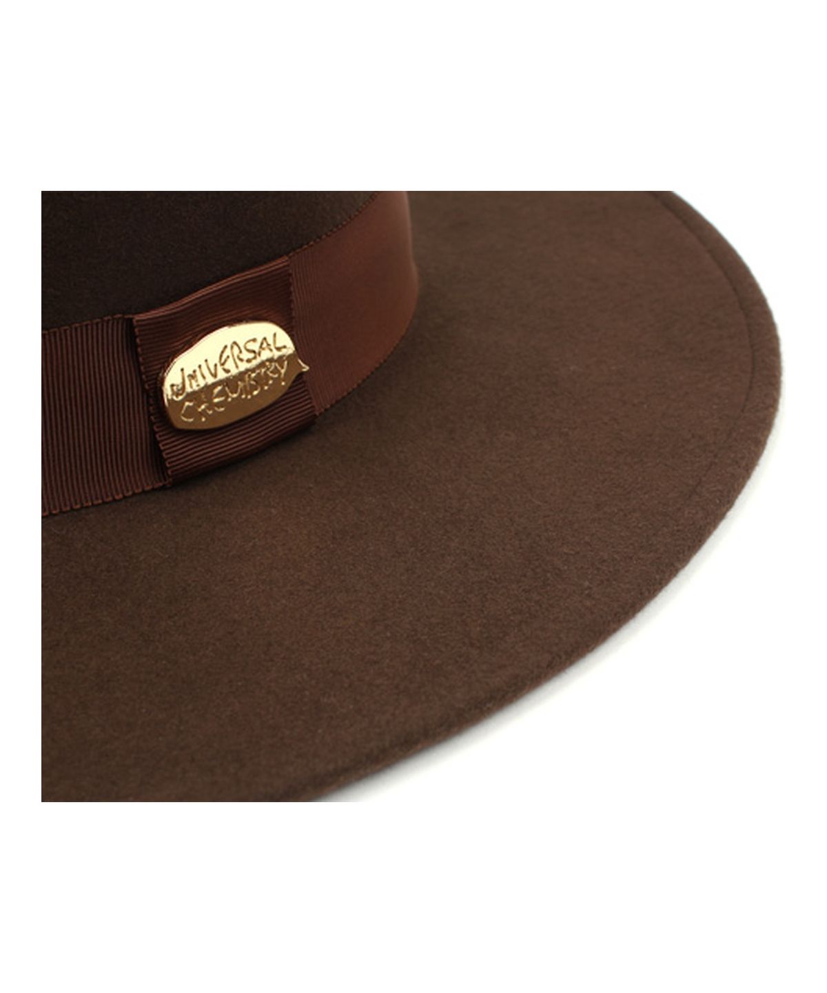 유니버셜 케미스트리(UNIVERSAL CHEMISTRY) BR Line Wool Brown Fedora 울페도라