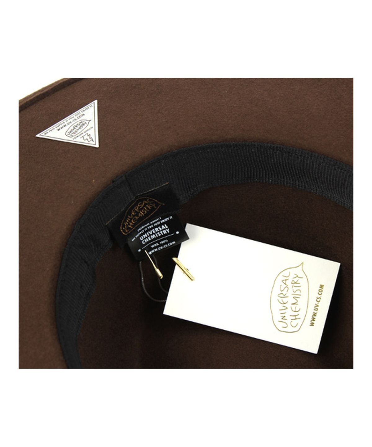 유니버셜 케미스트리(UNIVERSAL CHEMISTRY) BR Line Wool Brown Fedora 울페도라