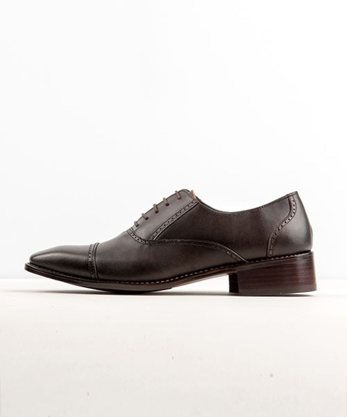 레더리스(LEATHERLESS) #0190 / 스트레이트팁 옥스포드/ 다크브라운 / for men