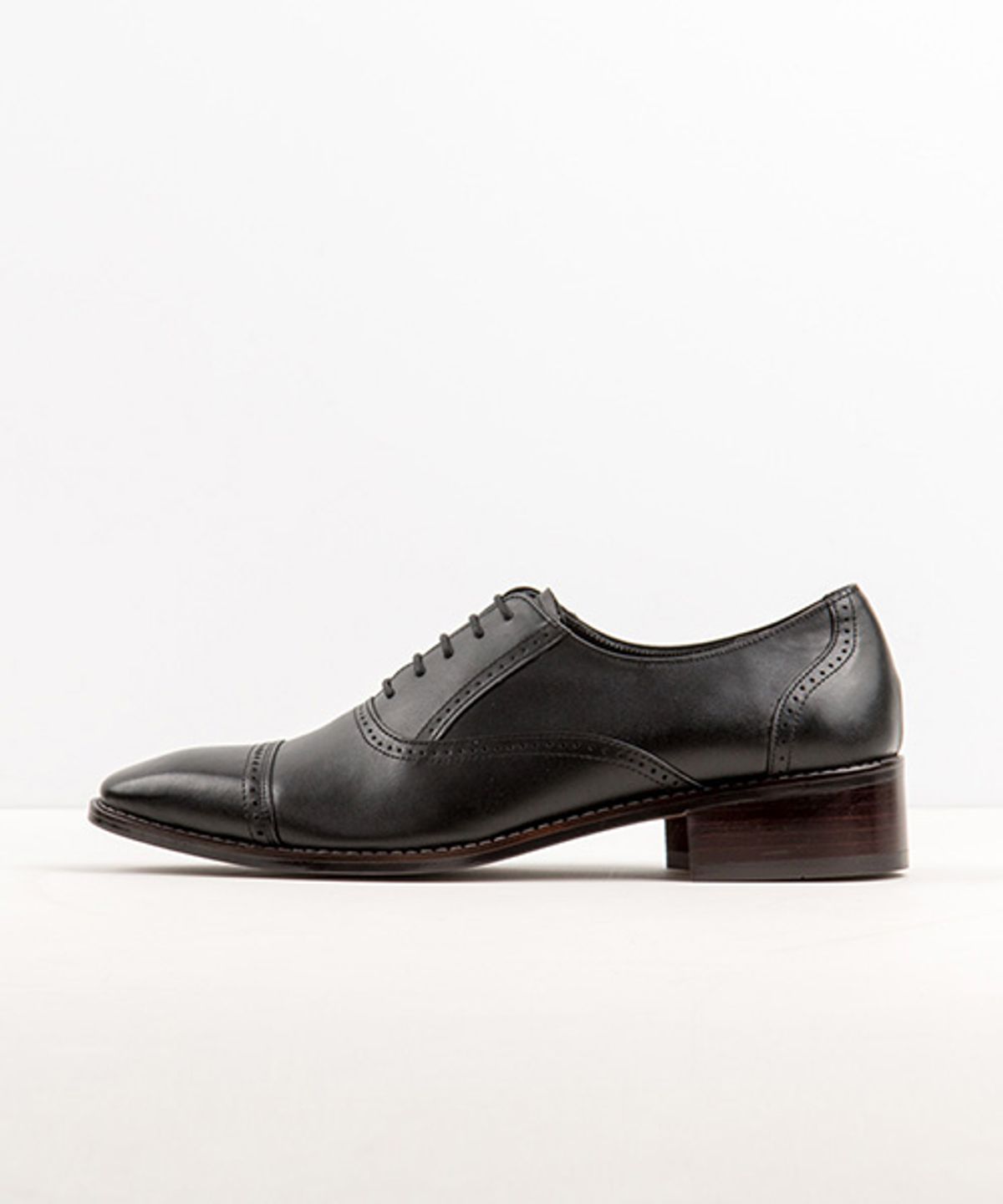 레더리스(LEATHERLESS) #0190 / 스트레이트팁 옥스포드/ 블랙 / for men