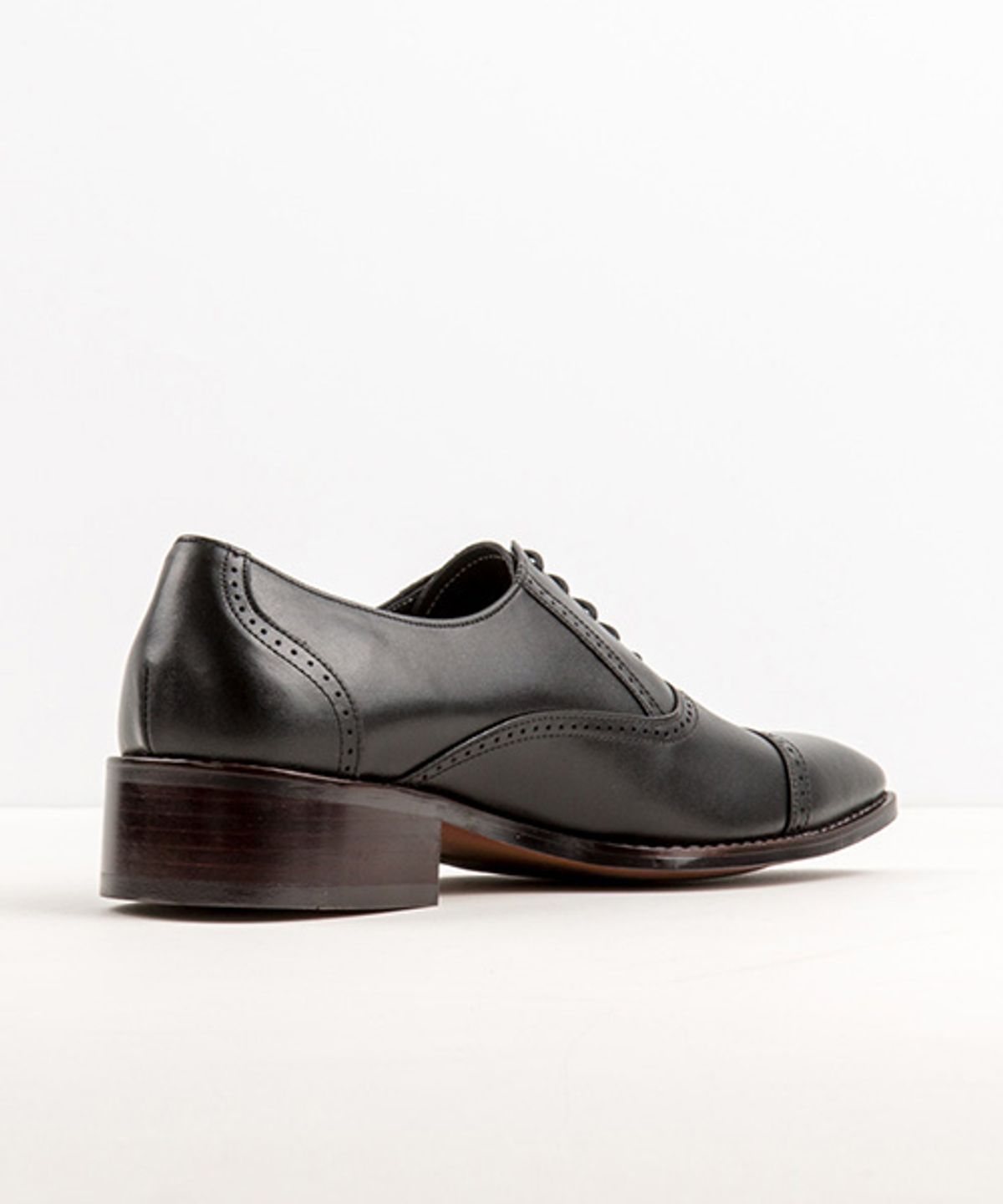 레더리스(LEATHERLESS) #0190 / 스트레이트팁 옥스포드/ 블랙 / for men