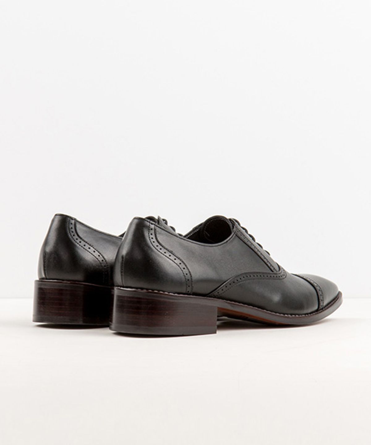 레더리스(LEATHERLESS) #0190 / 스트레이트팁 옥스포드/ 블랙 / for men