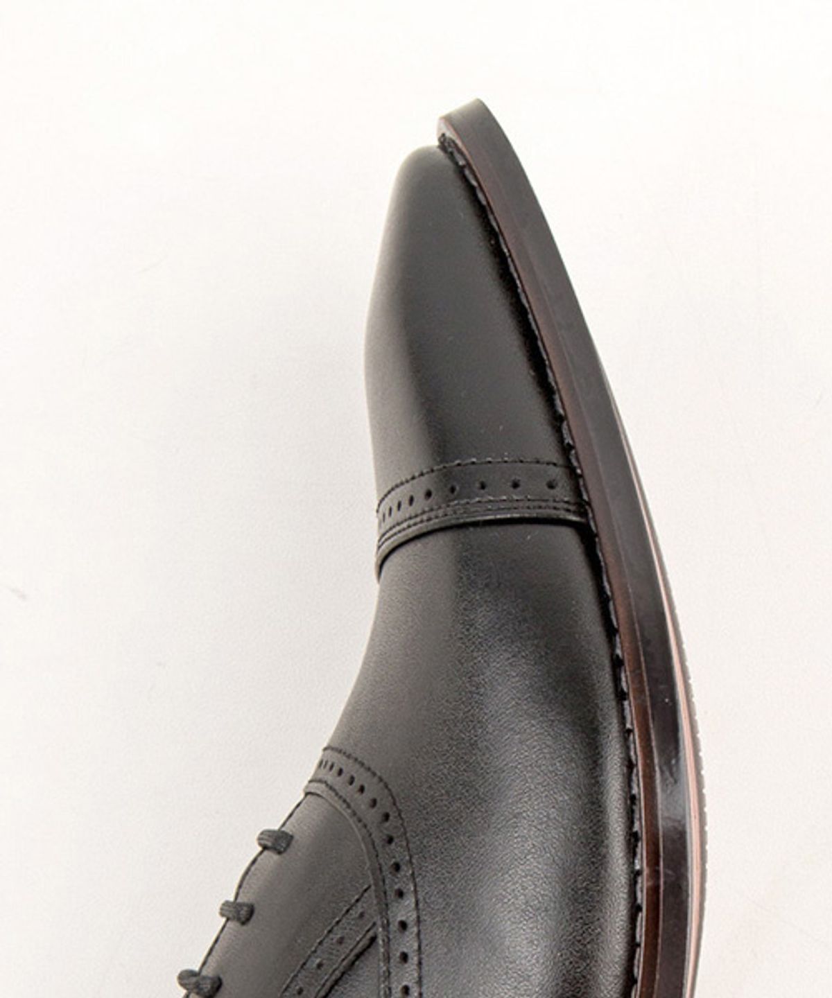레더리스(LEATHERLESS) #0190 / 스트레이트팁 옥스포드/ 블랙 / for men